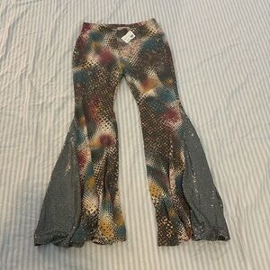 Ces Femme flare pants multicolor and metallic flares